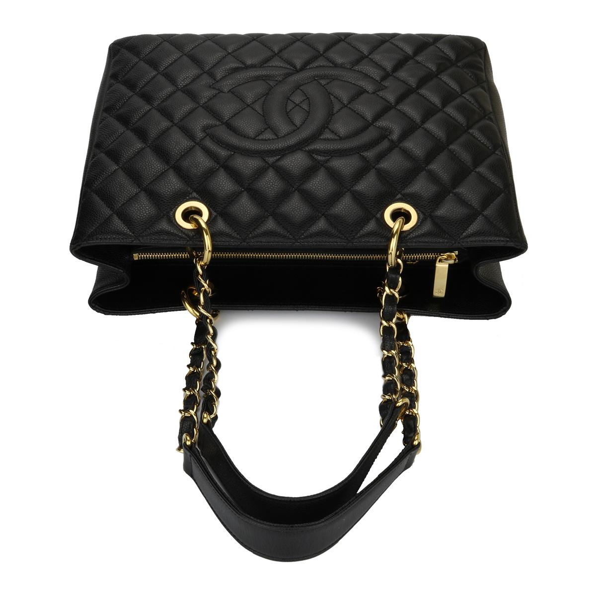 CHANEL Grand Shopping Tote (GST) Black Caviar with Gold Hardware 2013 7