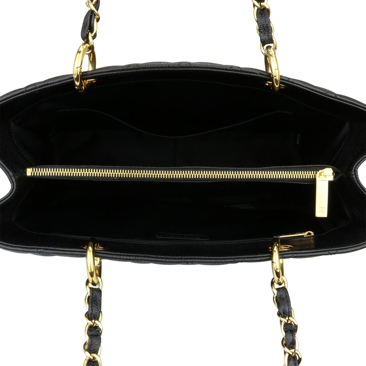 CHANEL Grand Shopping Tote (GST) Black Caviar with Gold Hardware 2013 9