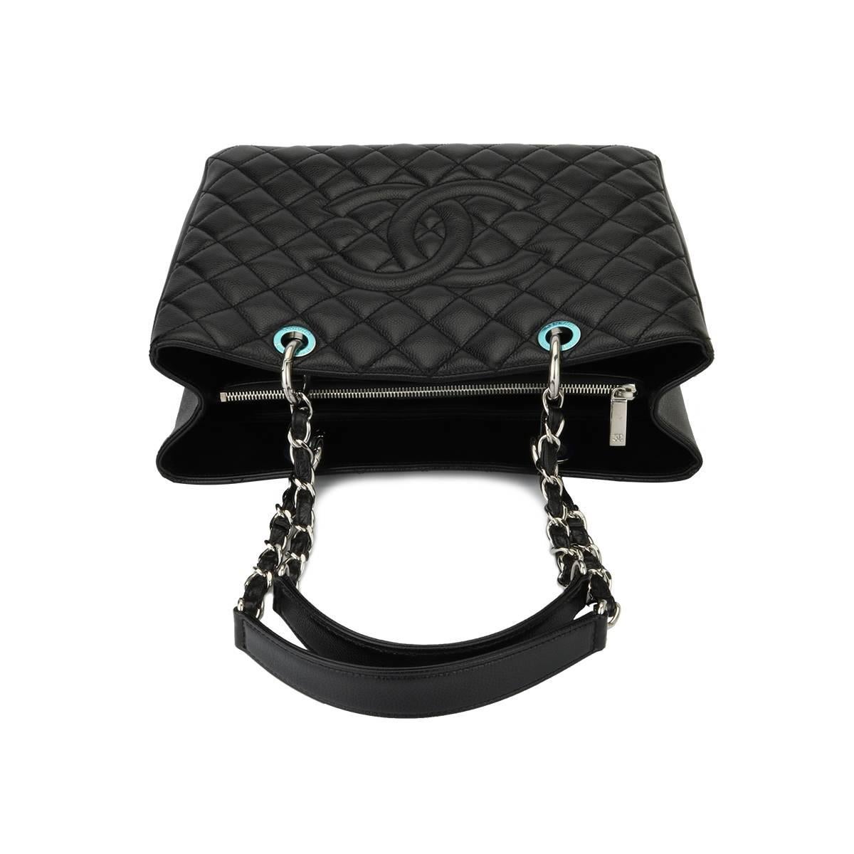 CHANEL Grand Shopping Tote (GST) Black Caviar with Gold Hardware 2014 6