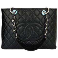 CHANEL Grand Shopping Tote (GST) Black Caviar with Gold Hardware 2014