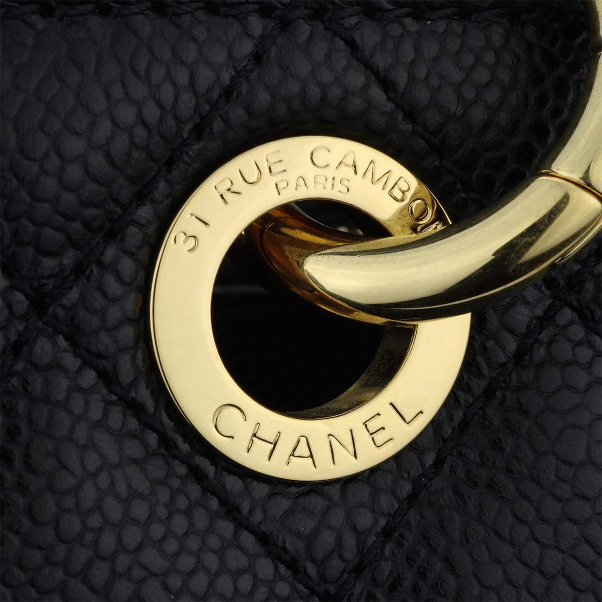 CHANEL Grand Shopping Tote (GST) Black Caviar with Gold Hardware 2015 8