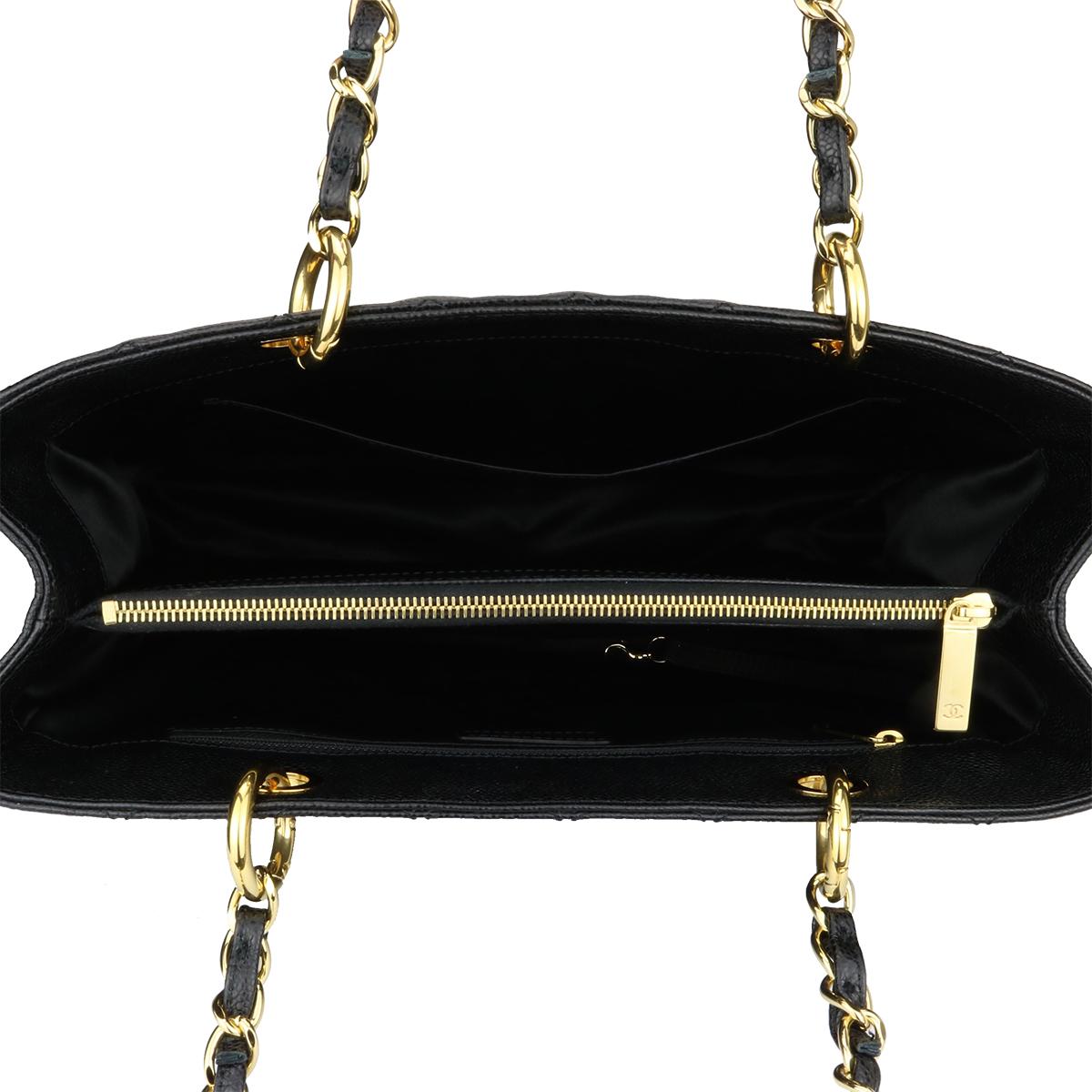 CHANEL Grand Shopping Tote (GST) Black Caviar with Gold Hardware 2015 9
