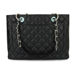 CHANEL Grand Shopping Tote (GST) Black Caviar with Silver Hardware 2012