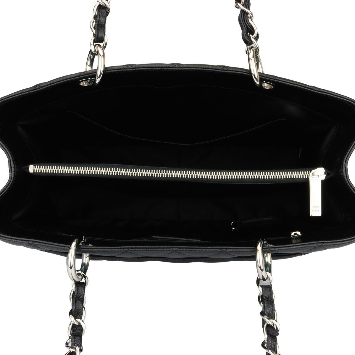 CHANEL Grand Shopping Tote (GST) Black Caviar with Silver Hardware 2013 6