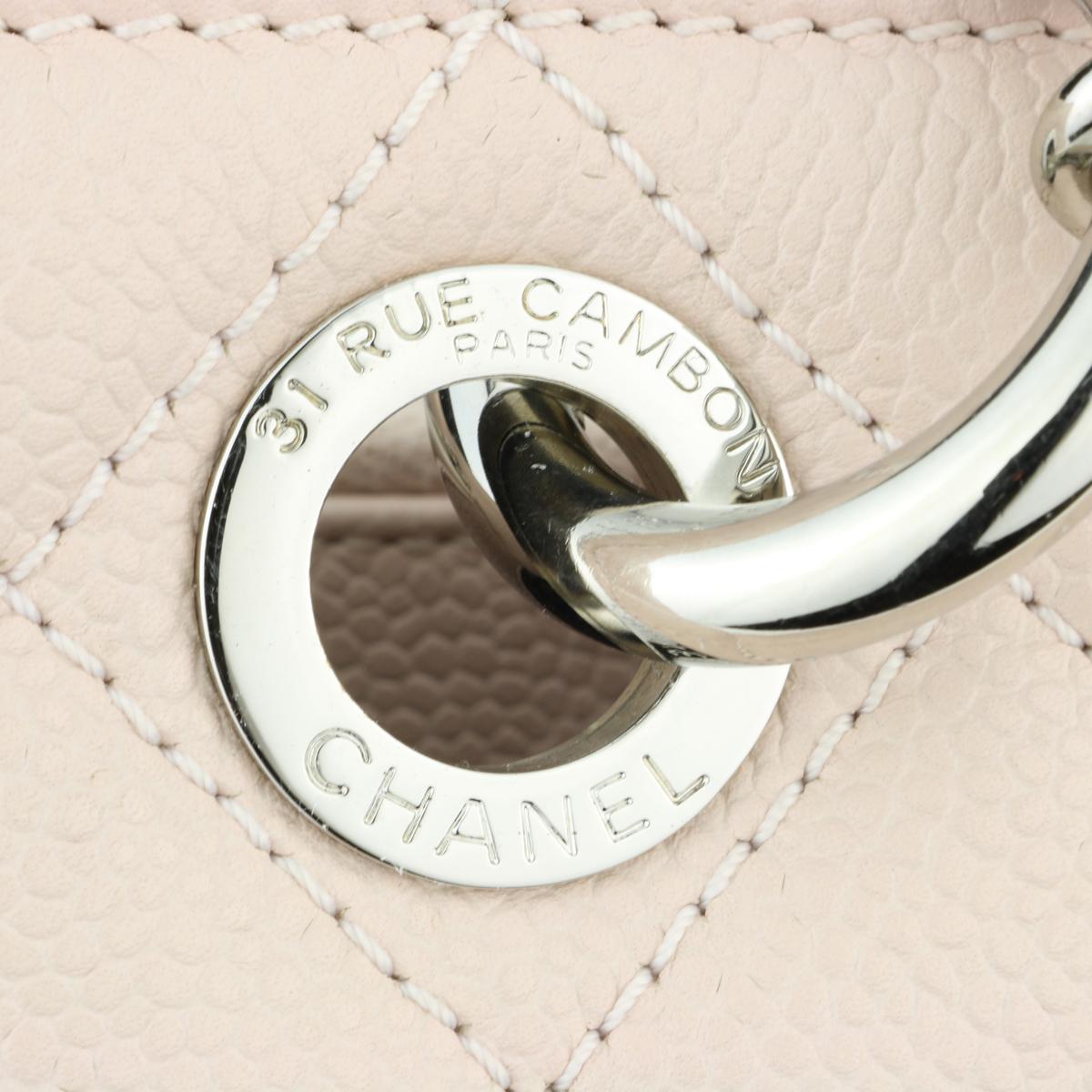 CHANEL Grand Shopping Tote (GST) Light Pink Caviar with Silver Hardware 2014 4