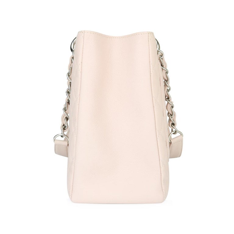 CHANEL Grand Shopping Tote (GST) Light Pink Caviar with Silver Hardware  2014 at 1stDibs