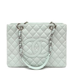 Chanel Grand Shopping Tote (GST) Quilted Leather Bag with Gold Hardware