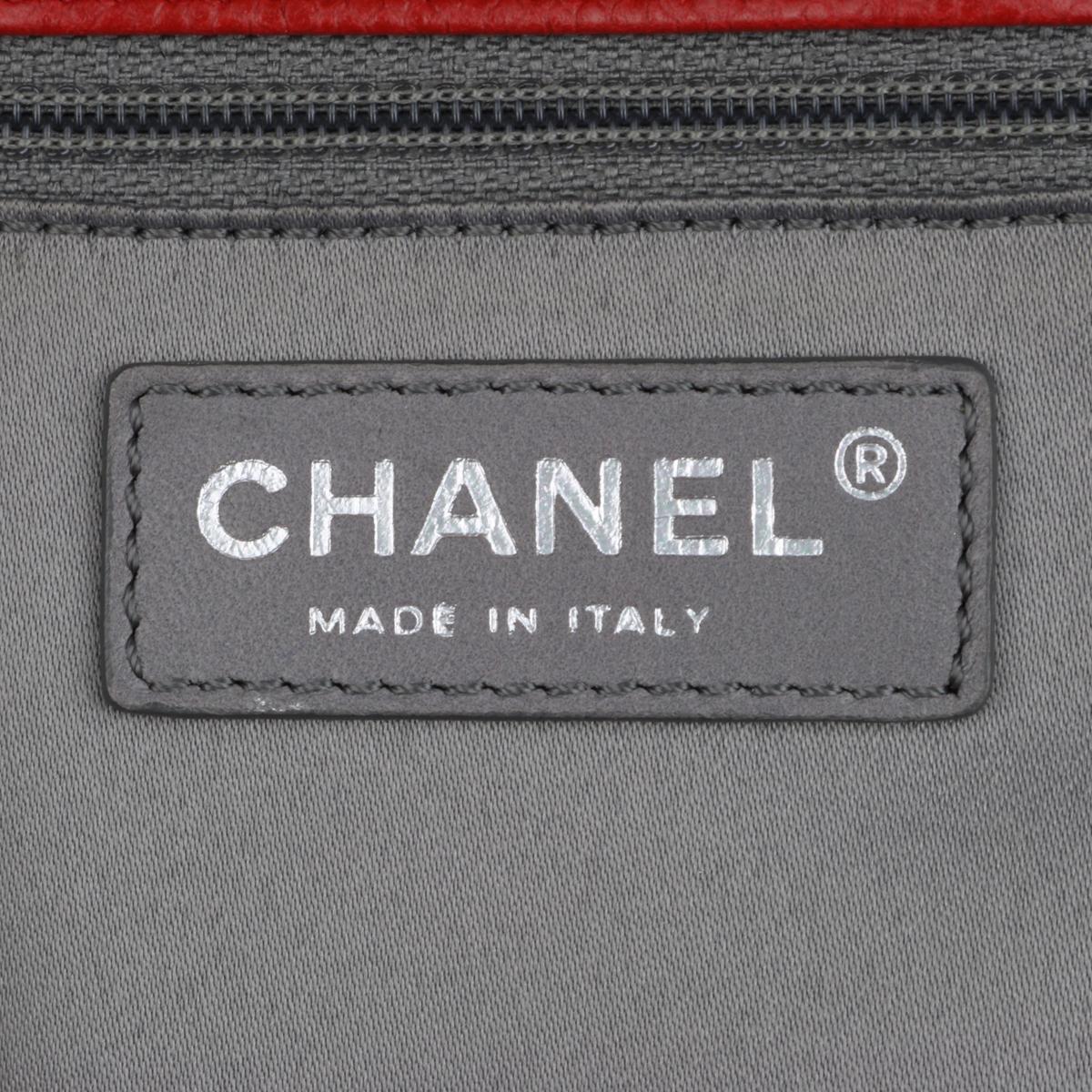 CHANEL Grand Shopping Tote (GST) Red Caviar with Silver Hardware 2011 10