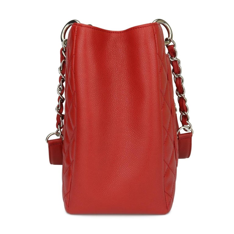 CHANEL Grand Shopping Tote (GST) Red Caviar with Silver Hardware 2011 at  1stDibs