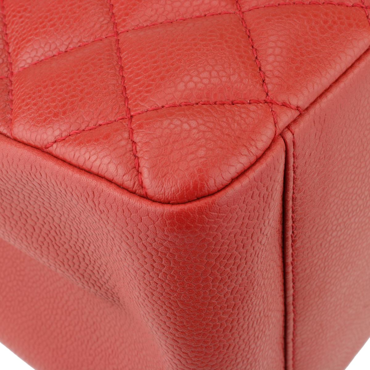 Women's or Men's CHANEL Grand Shopping Tote (GST) Red Caviar with Silver Hardware 2011