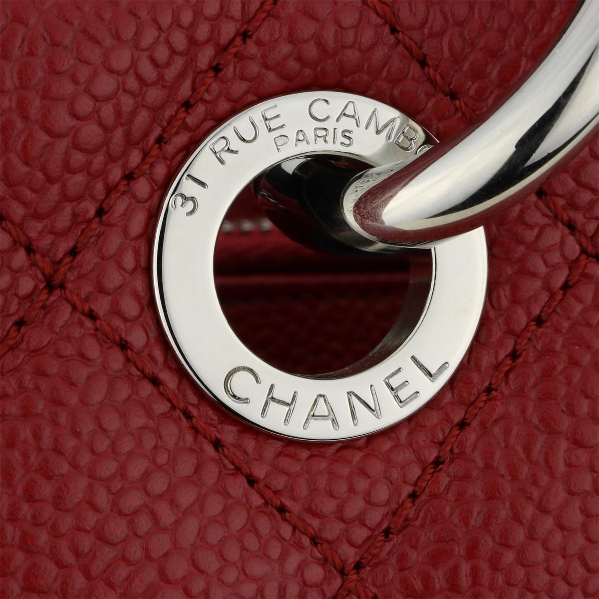 CHANEL Grand Shopping Tote (GST) Red Caviar with Silver Hardware 2013 7
