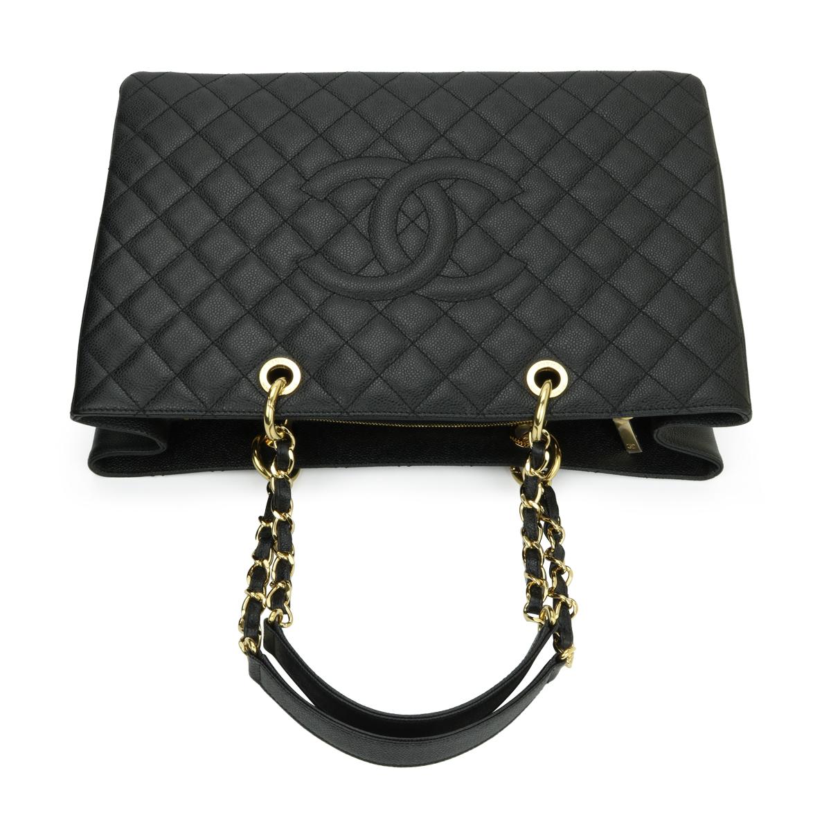 CHANEL Grand Shopping Tote (GST) XL Bag Black Caviar with Gold Hardware 2012 4