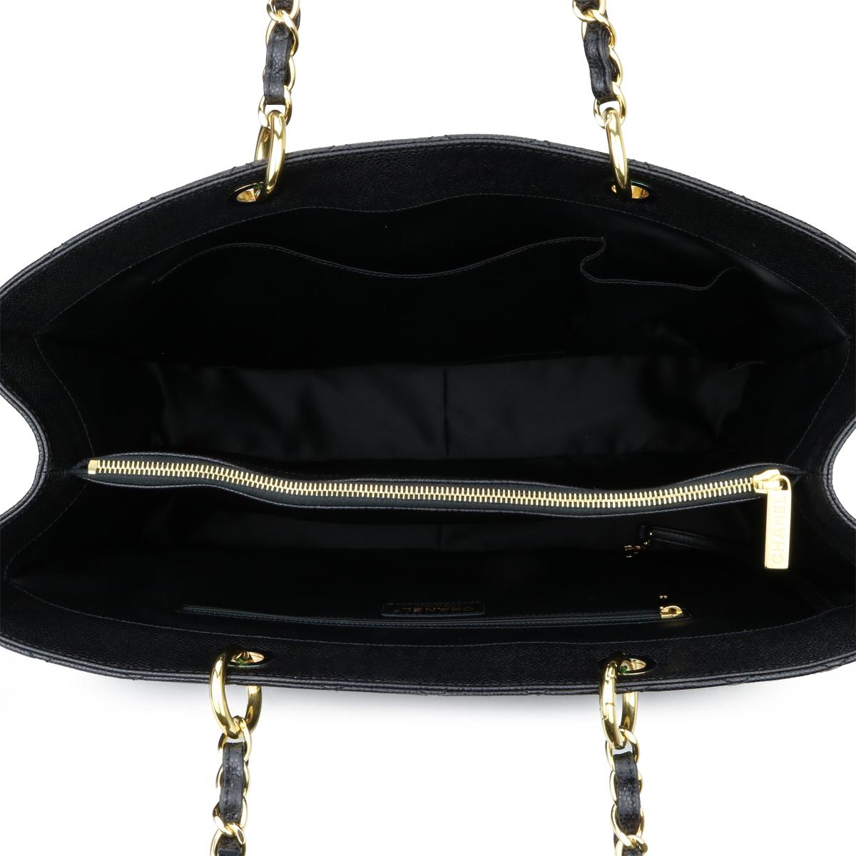 CHANEL Grand Shopping Tote (GST) XL Bag Black Caviar with Gold Hardware 2014 9