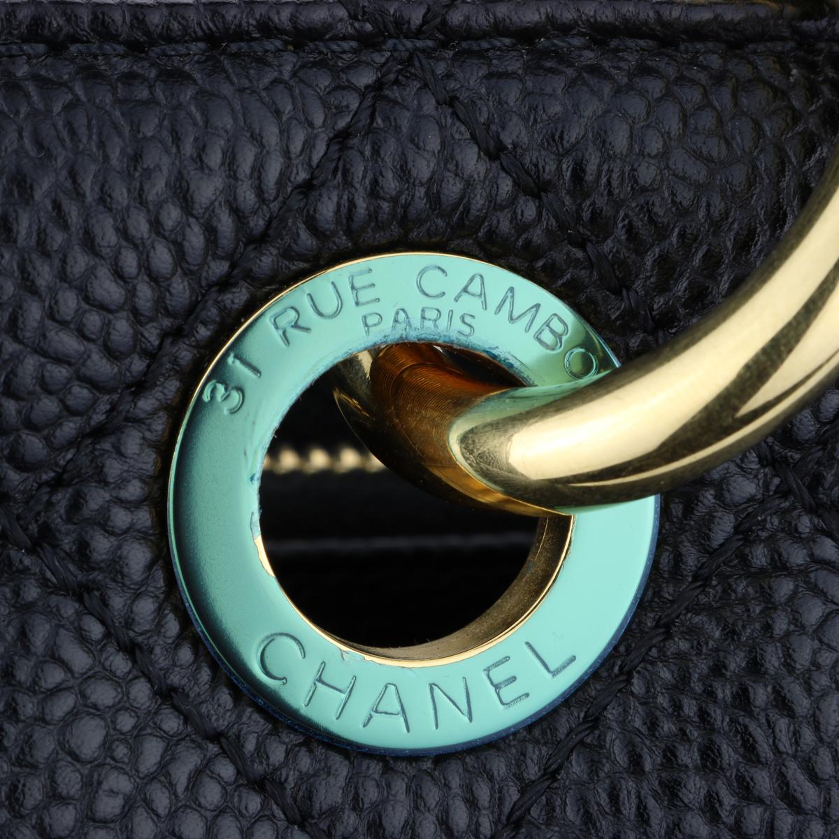 CHANEL Grand Shopping Tote (GST) XL Tasche Schwarz Kaviar mit Gold Hardware 2015 7