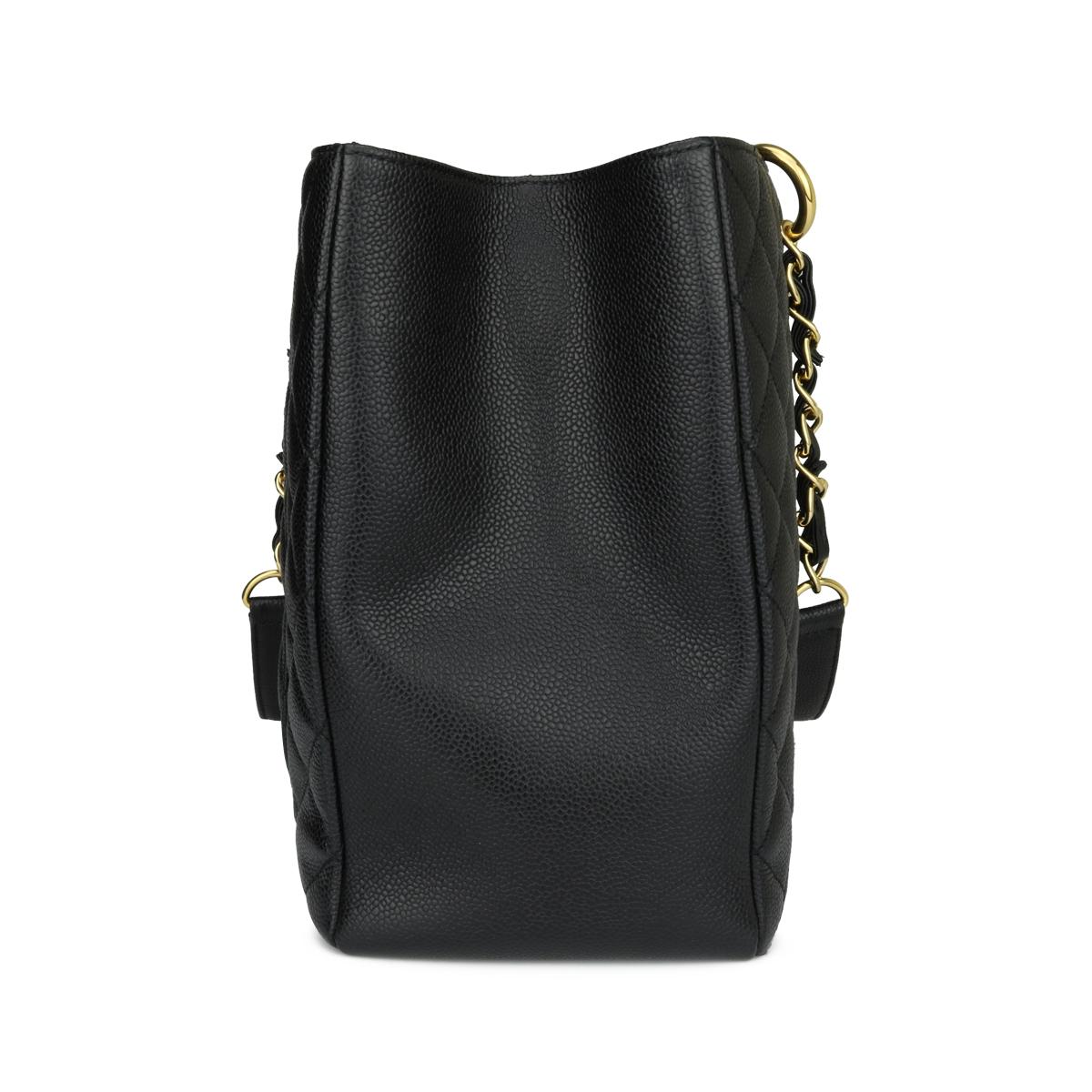 CHANEL Grand Shopping Tote (GST) XL Tasche Schwarz Kaviar mit Gold Hardware 2015 für Damen oder Herren