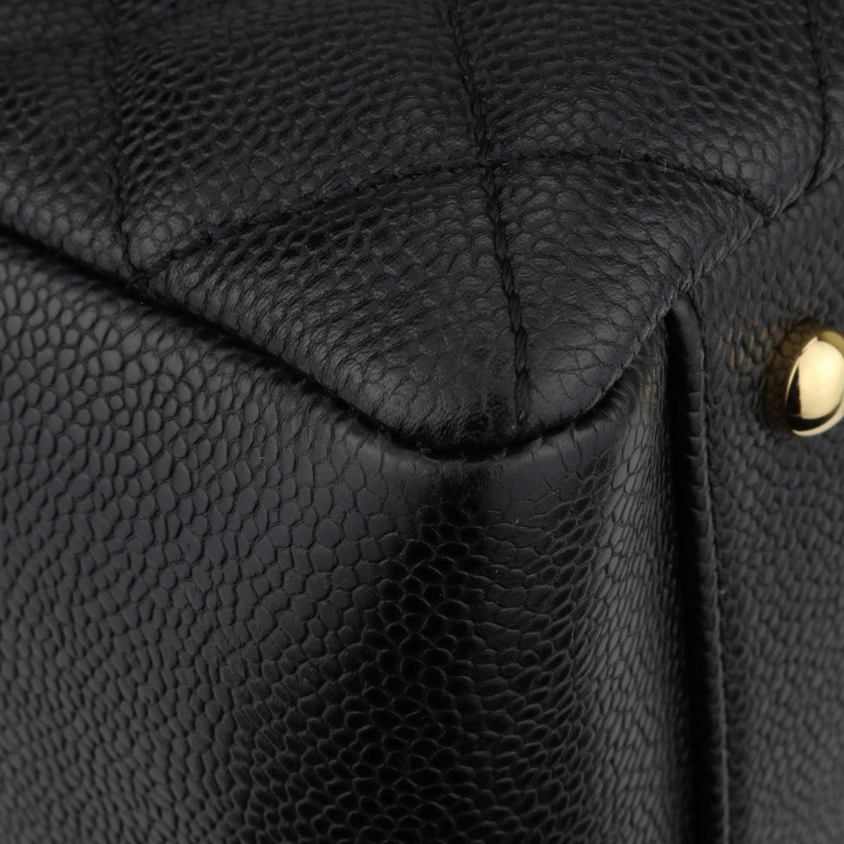 CHANEL Grand Shopping Tote (GST) XL Tasche Schwarz Kaviar mit Gold Hardware 2015 2