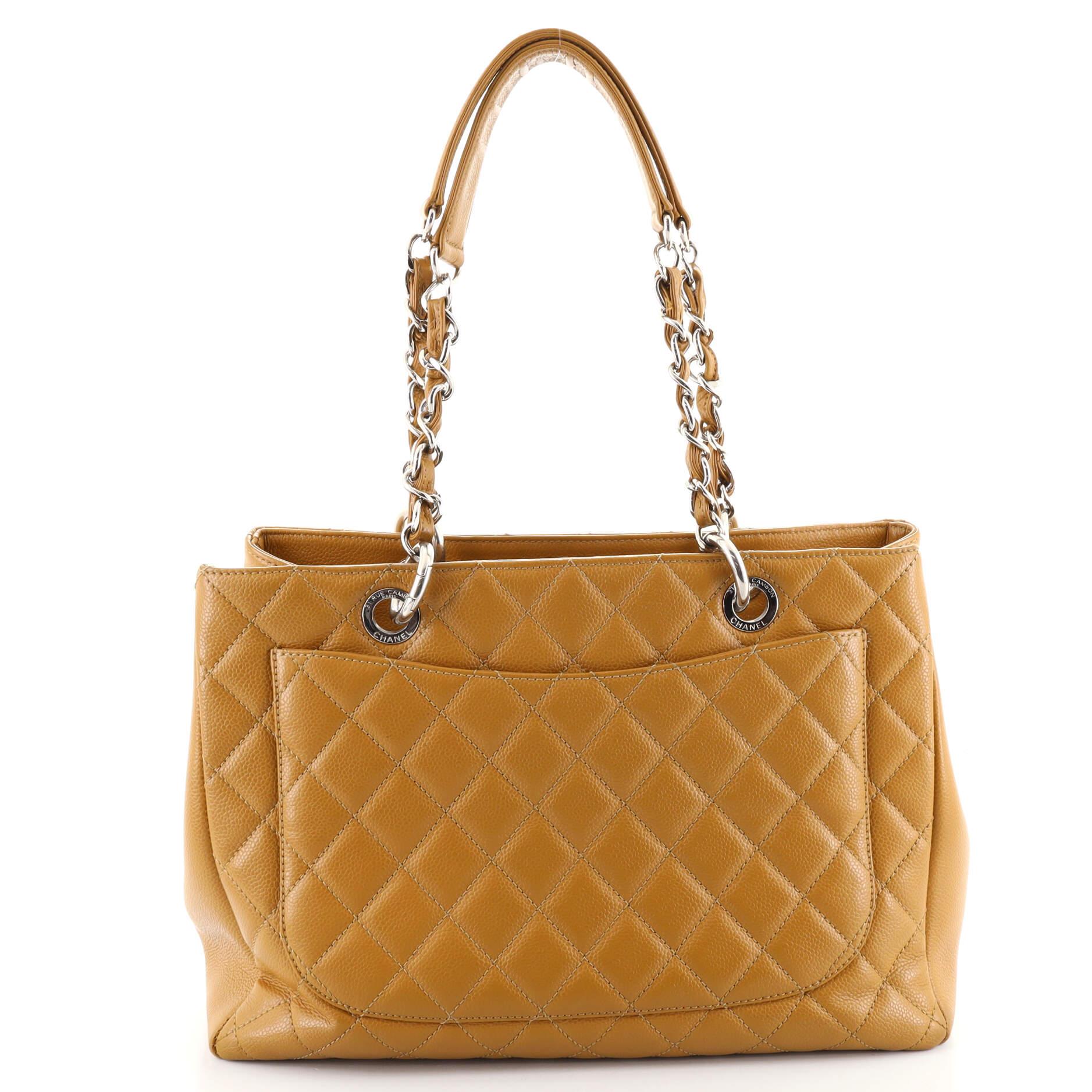 Brown Chanel Grand Shopping Tote Quilted Caviar