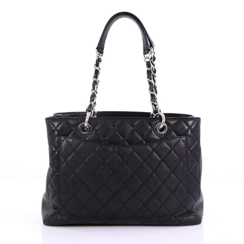  Chanel Grand Shopping Tote Quilted Caviar In Good Condition In NY, NY