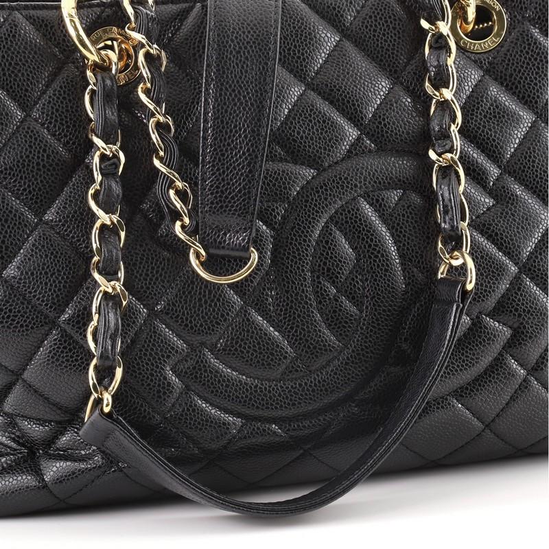 Chanel Grand Shopping Tote Quilted Caviar 2