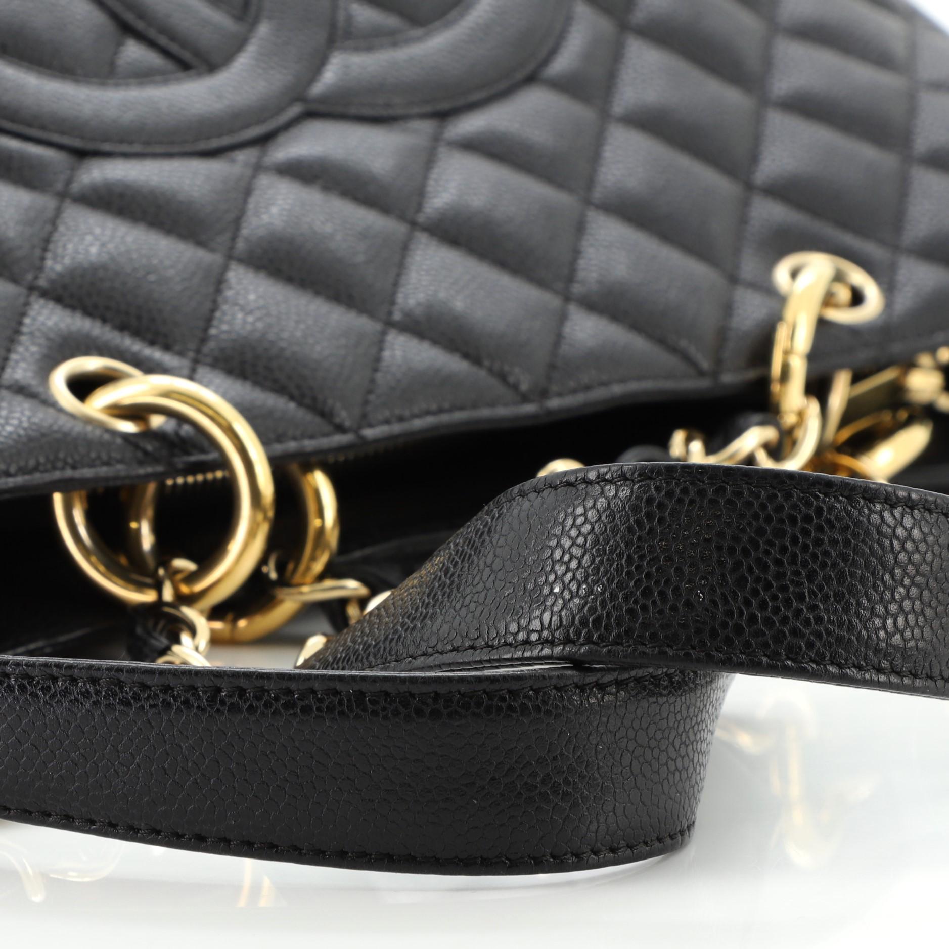 Chanel Grand Shopping Tote Quilted Caviar 4