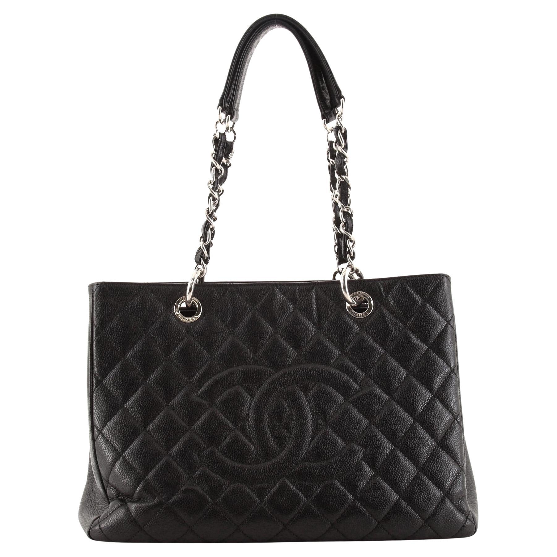 Chanel Grand Shopping Tote Quilted Caviar