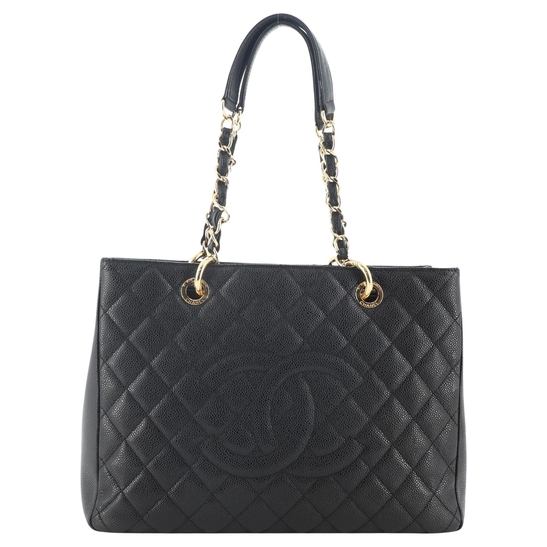 Chanel Grand Shopping Tote Quilted Caviar