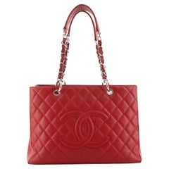  Chanel Grand Shopping Tote Quilted Caviar