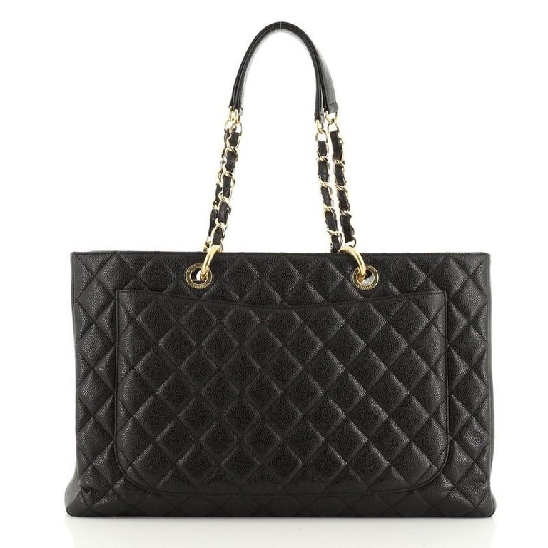 Chanel Grand Shopping Tote Quilted Caviar XL at 1stDibs