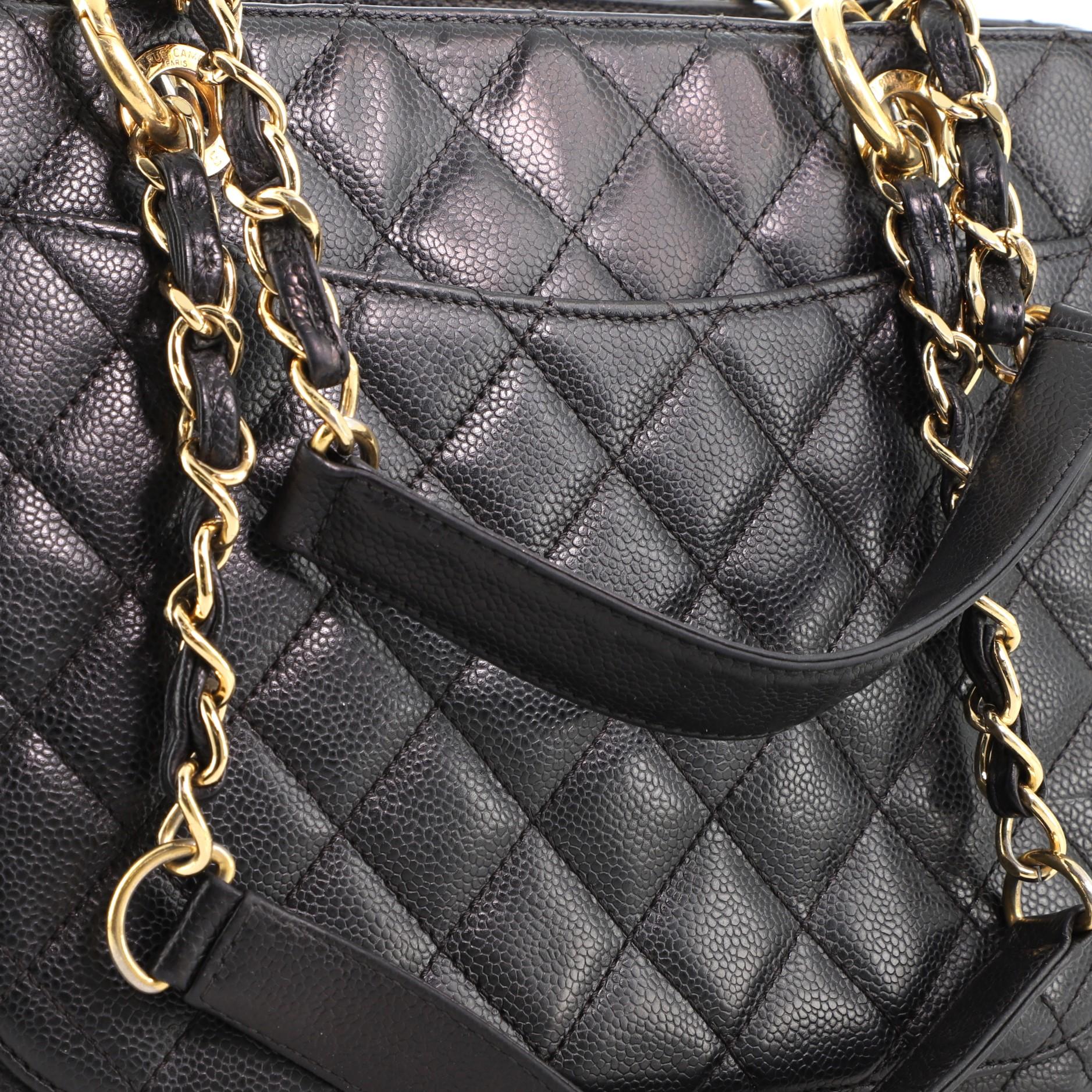 Chanel Grand Shopping Tote Quilted Caviar XL 2