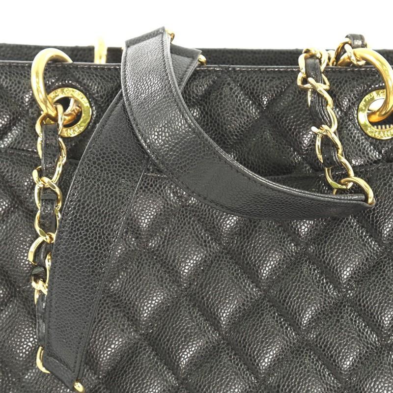 Chanel Grand Shopping Tote Quilted Caviar XL 3