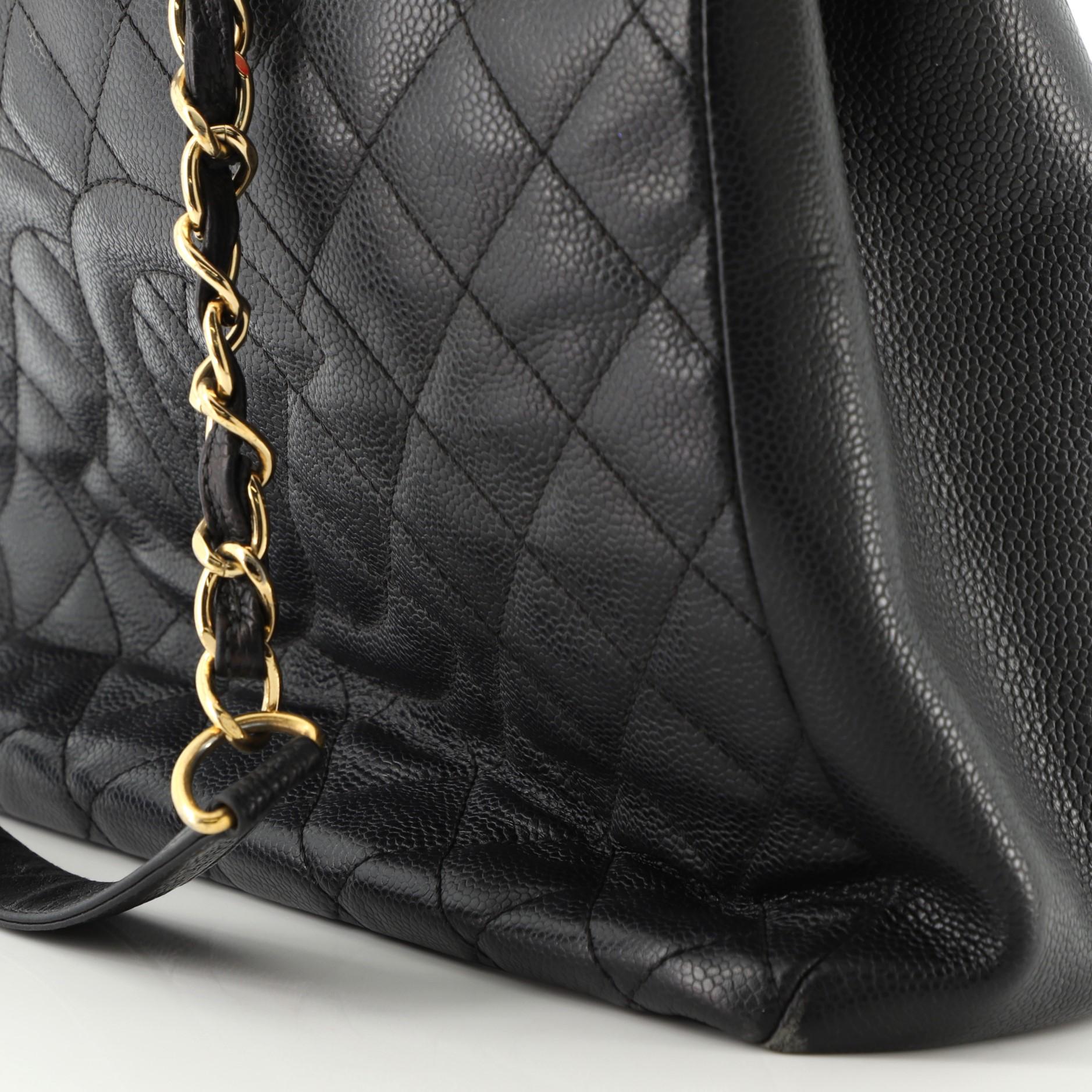 Chanel Grand Shopping Tote Quilted Caviar XL 3
