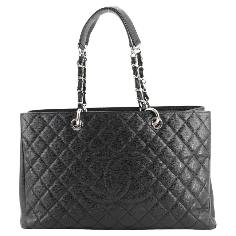 Chanel Grand Shopping Tote Quilted Caviar XL at 1stDibs