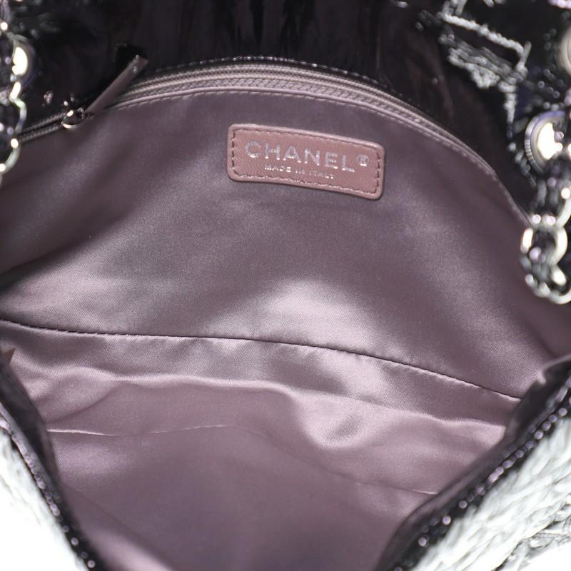 Women's or Men's Chanel Graphic Edge Flap Bag Quilted Patent Vinyl Medium
