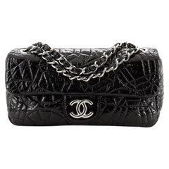 Chanel Graphic Edge Flap Bag Quilted Patent Vinyl Small