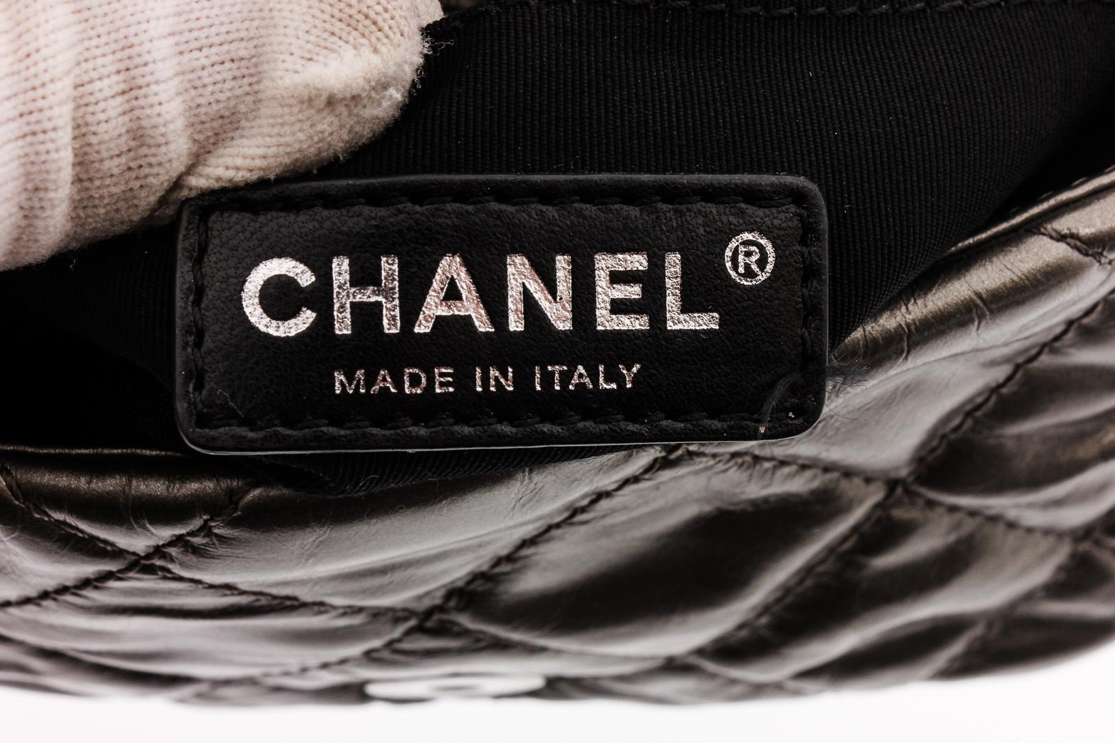Chanel Grau Gestepptes Leder Mini Chain Me Flap Tasche 3
