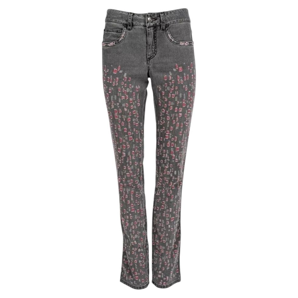 Chanel Graue Skinny-Fit-Jeans Gr. 36