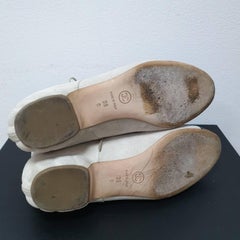 Chanel Botines de ante gris con cordones Sz.39