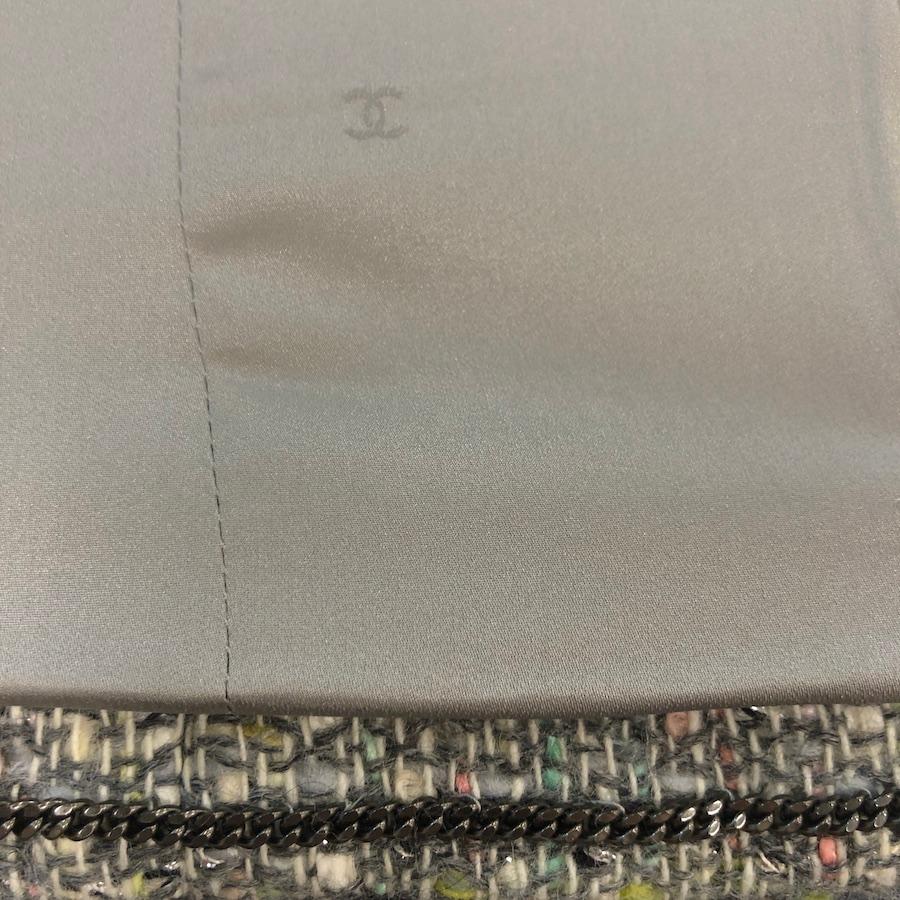 CHANEL Gray Tweed Jacket Size 36 6