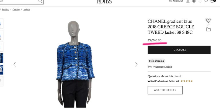 Chanel Greece CC Owl Buttons Ribbon Tweed Jacket