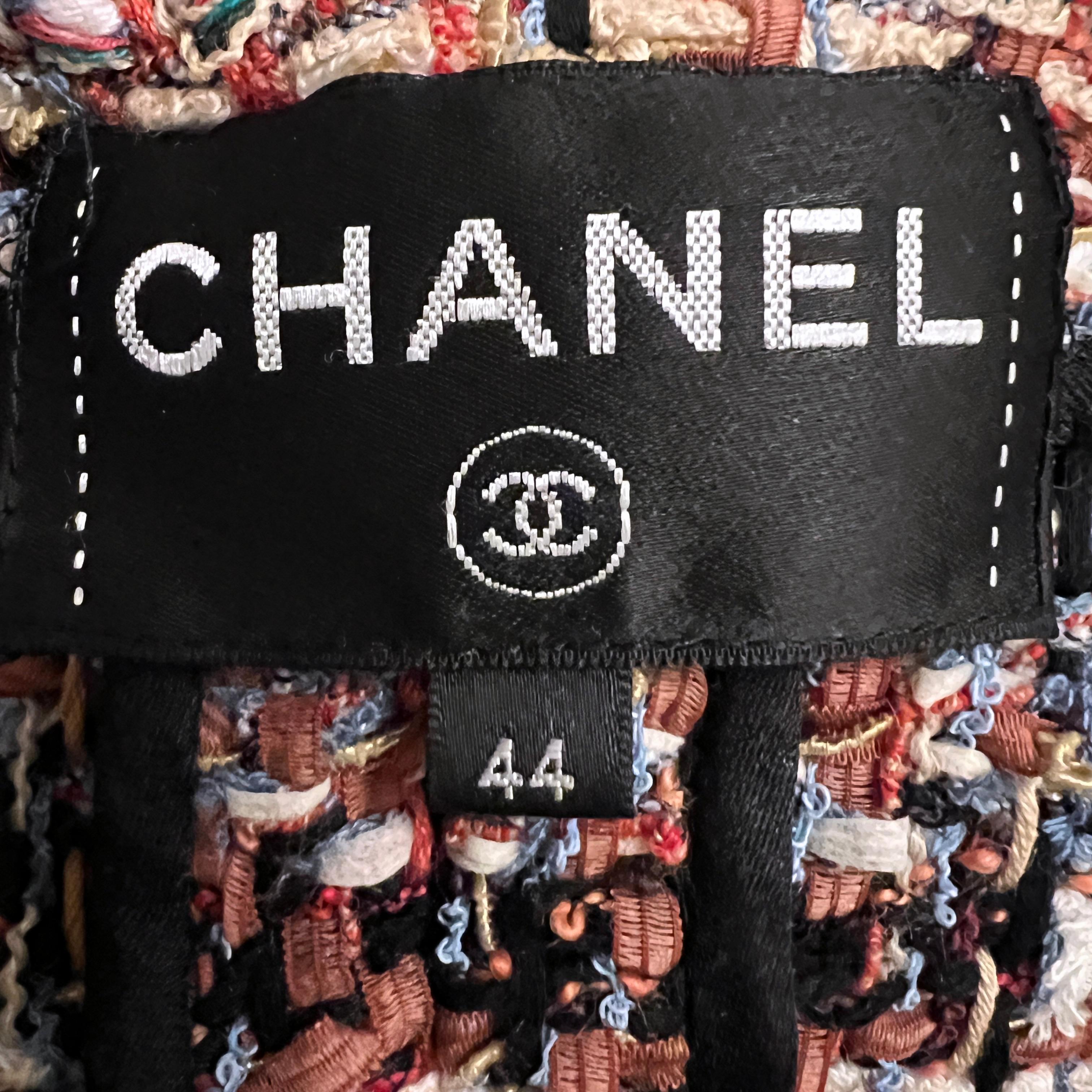 Chanel Greece Ribbon Tweed Belted Dress For Sale 11