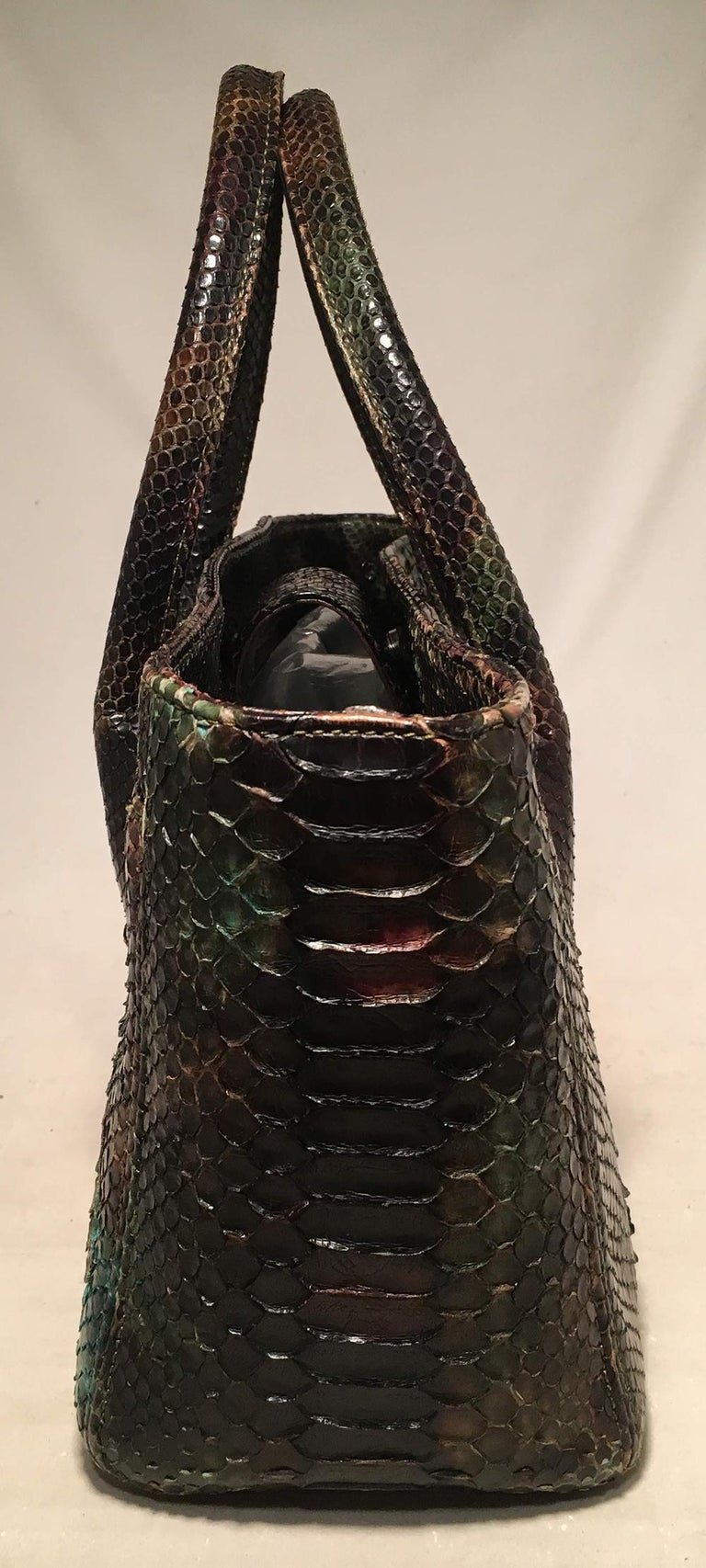 chanel green python bag