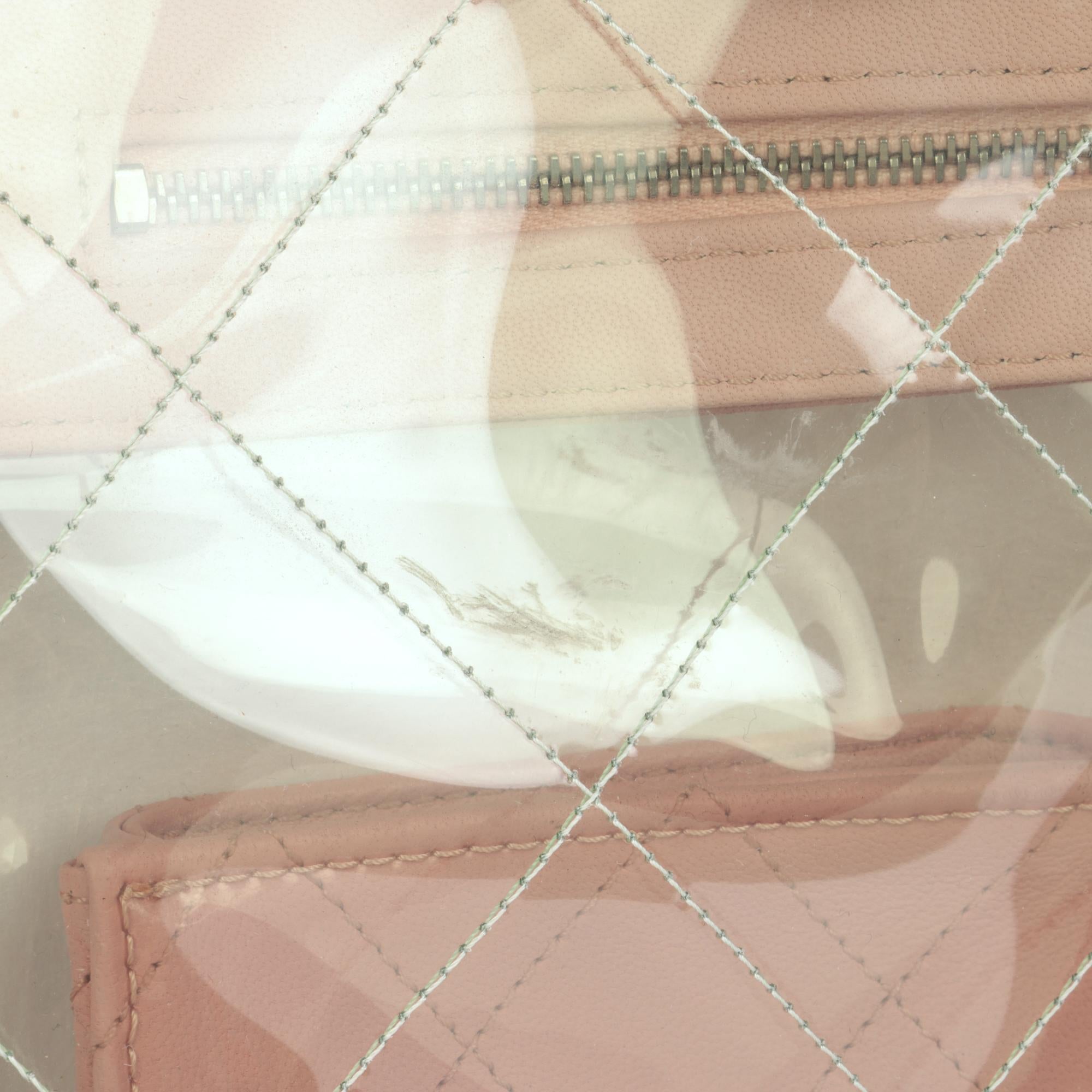 Chanel Green, Blue, Pink Lambskin & PVC Coco Splash Large Shopping Tote 7