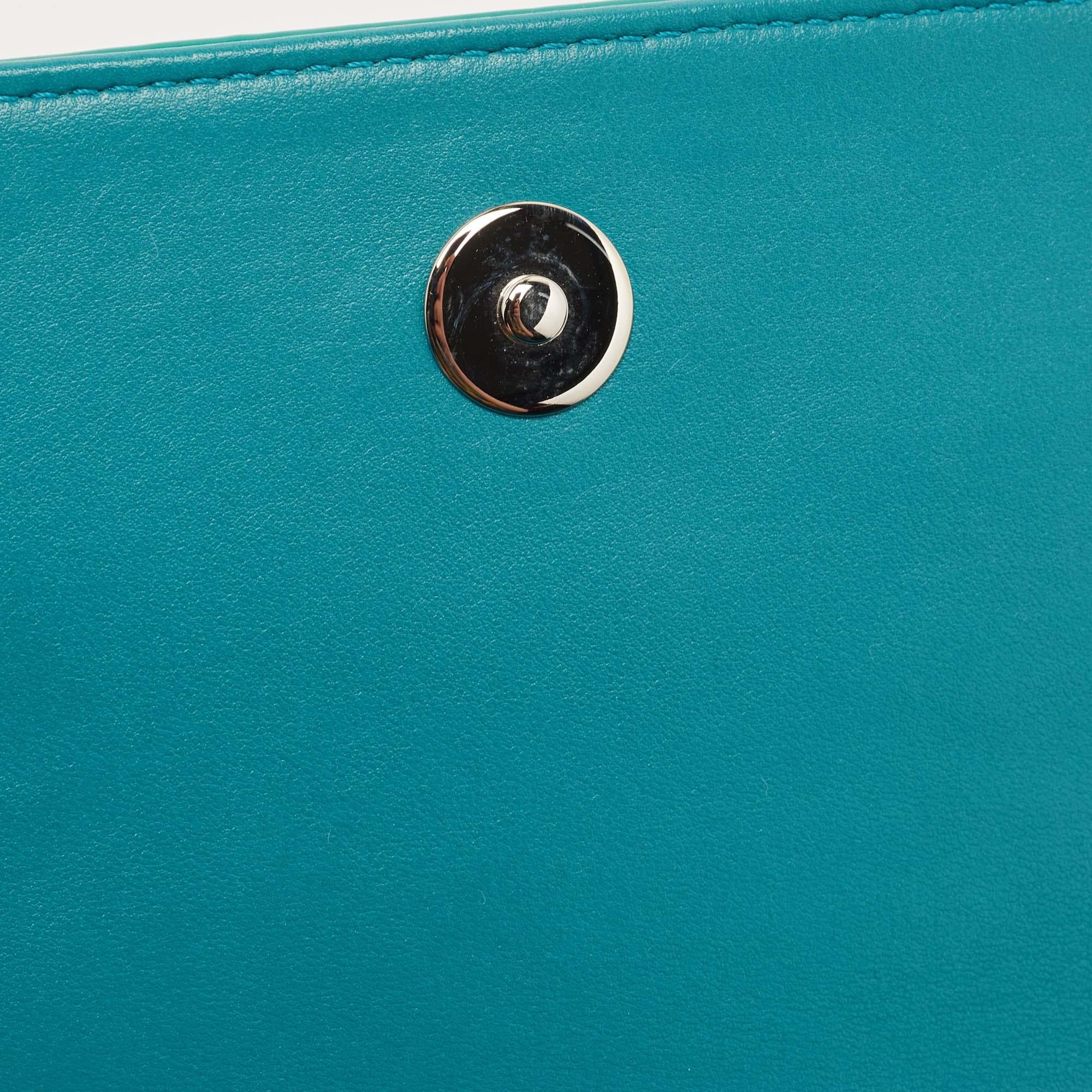 Chanel Green/Blue Plexiglass and Leather Boy Brick Flap Bag 2