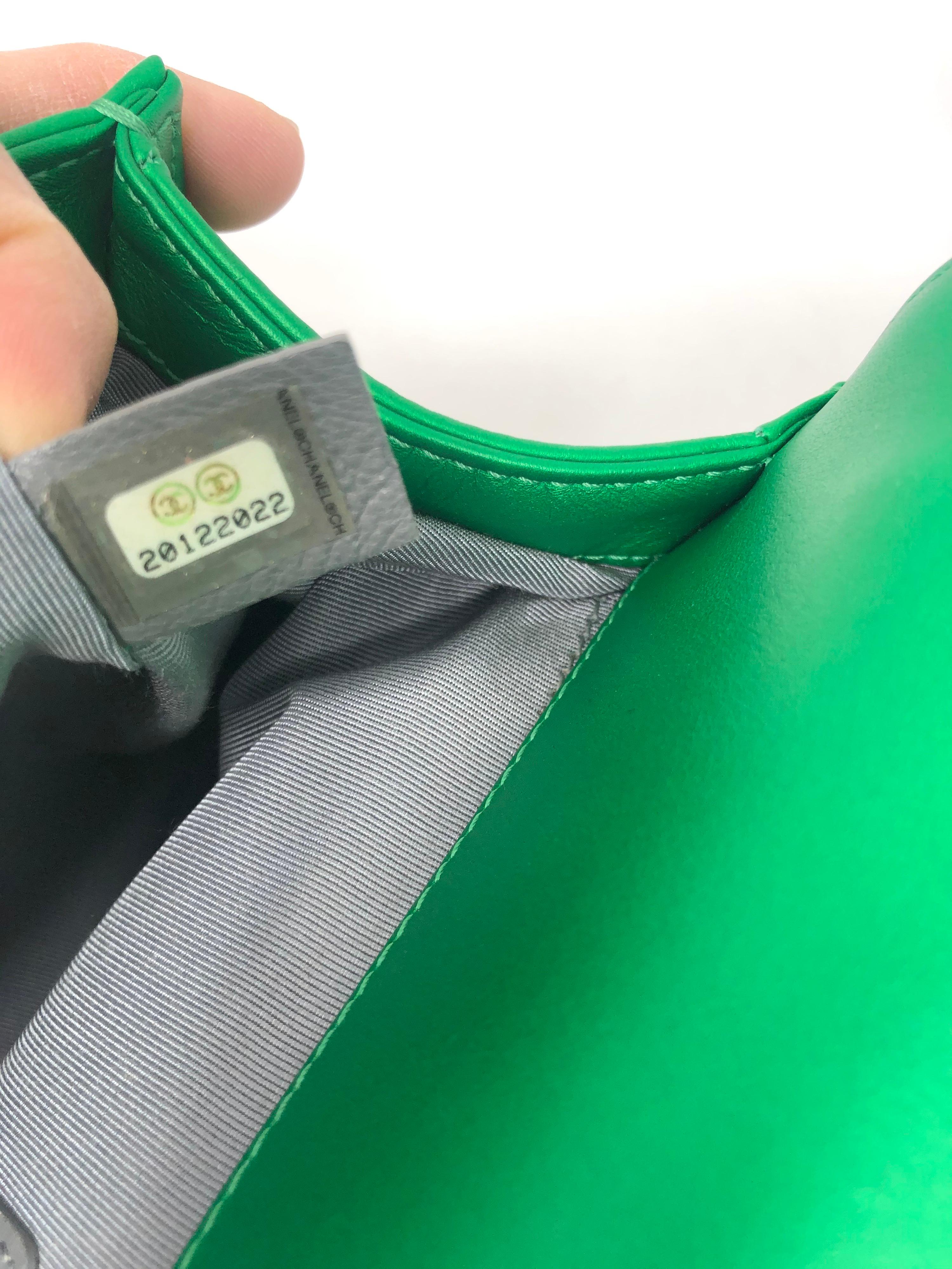 Chanel Green Boy Bag  3