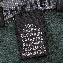 Chanel green cachemire shawl