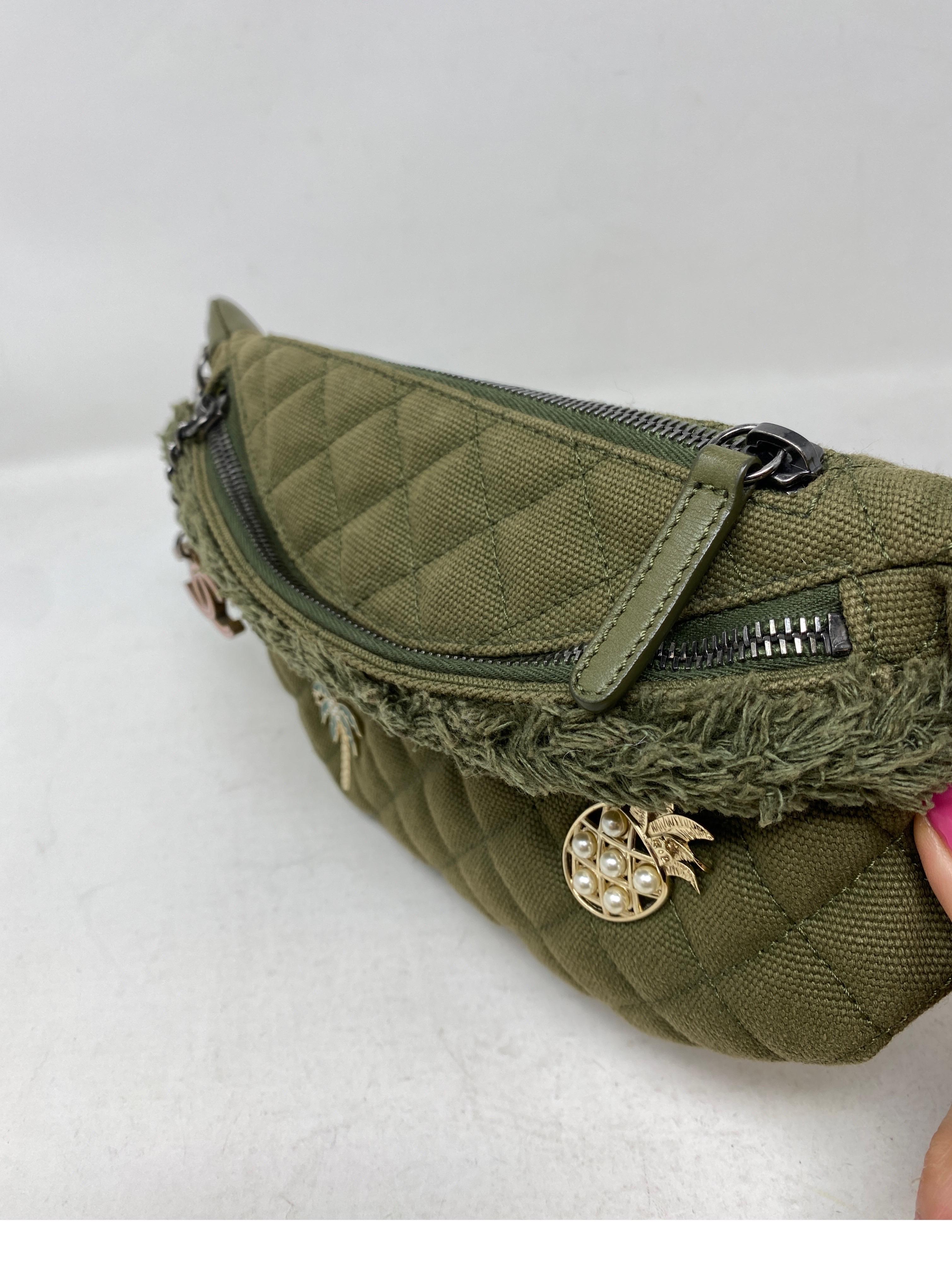 Chanel Green Canvas Cuban Fanny Pack  7