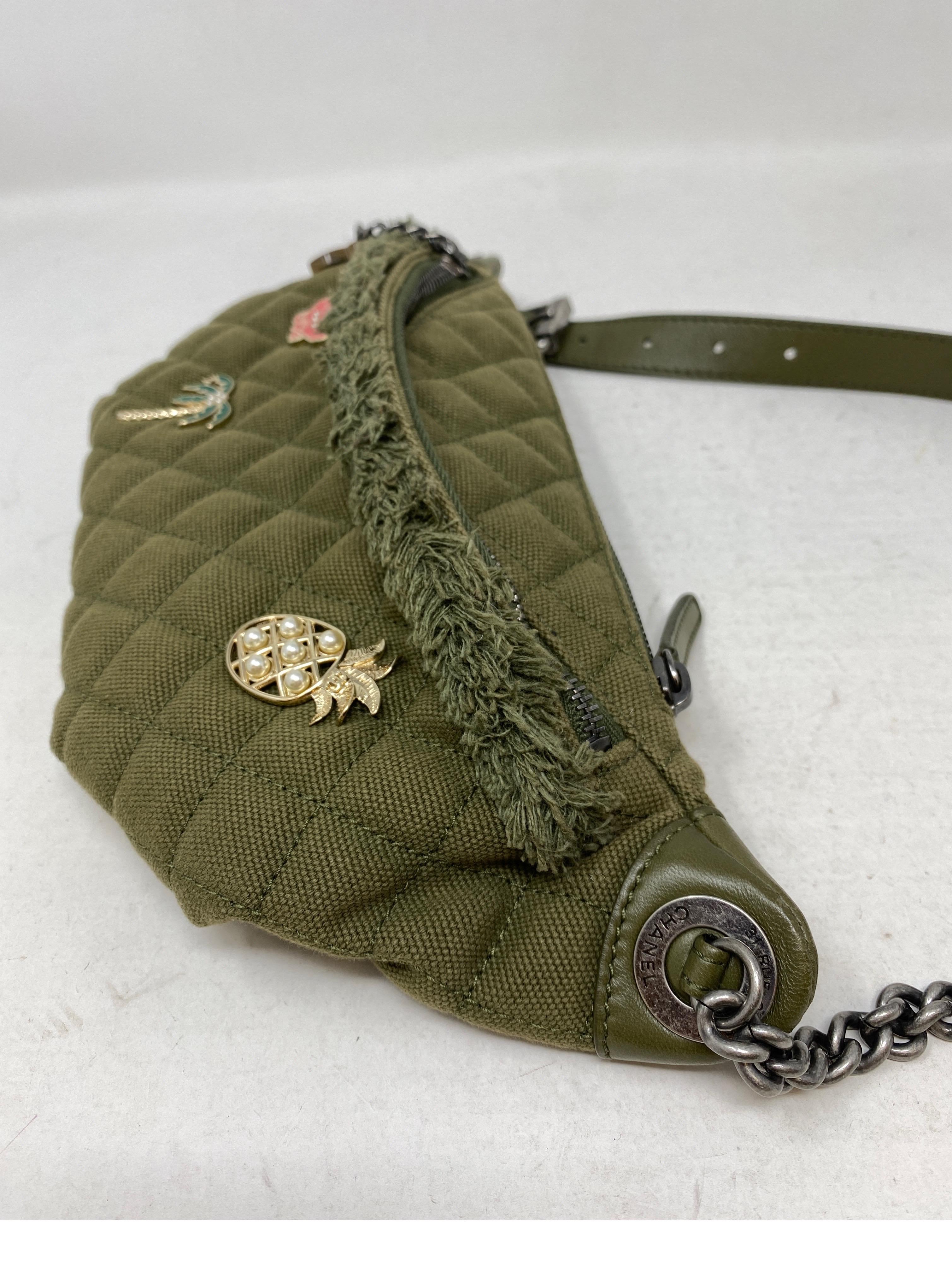 Chanel Green Canvas Cuban Fanny Pack 8