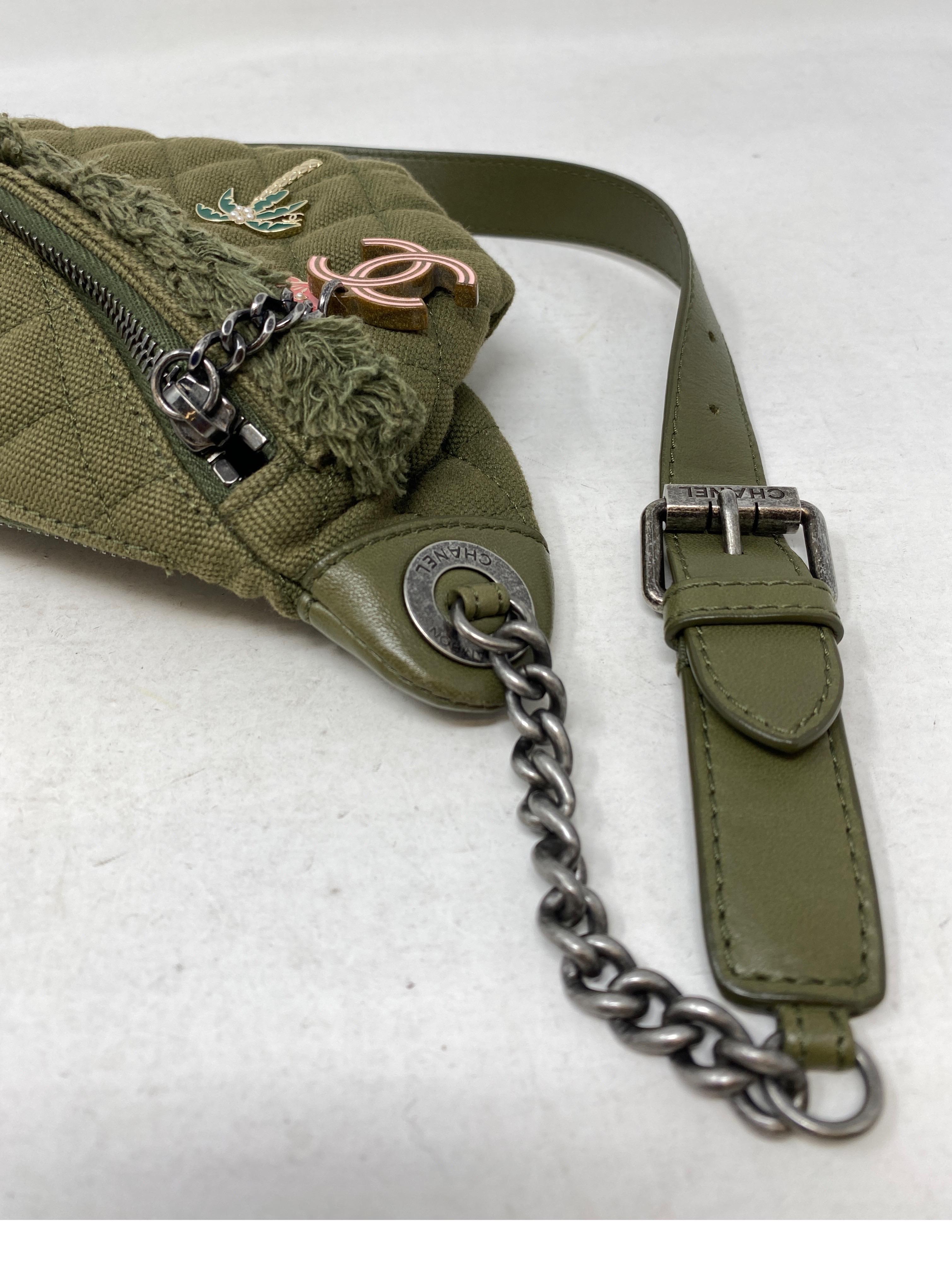 Chanel Green Canvas Cuban Fanny Pack  4