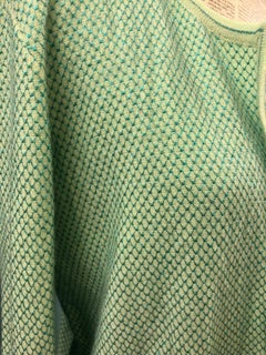 Chanel Green Cashmere Blue Metallic Knitted Twin Sets