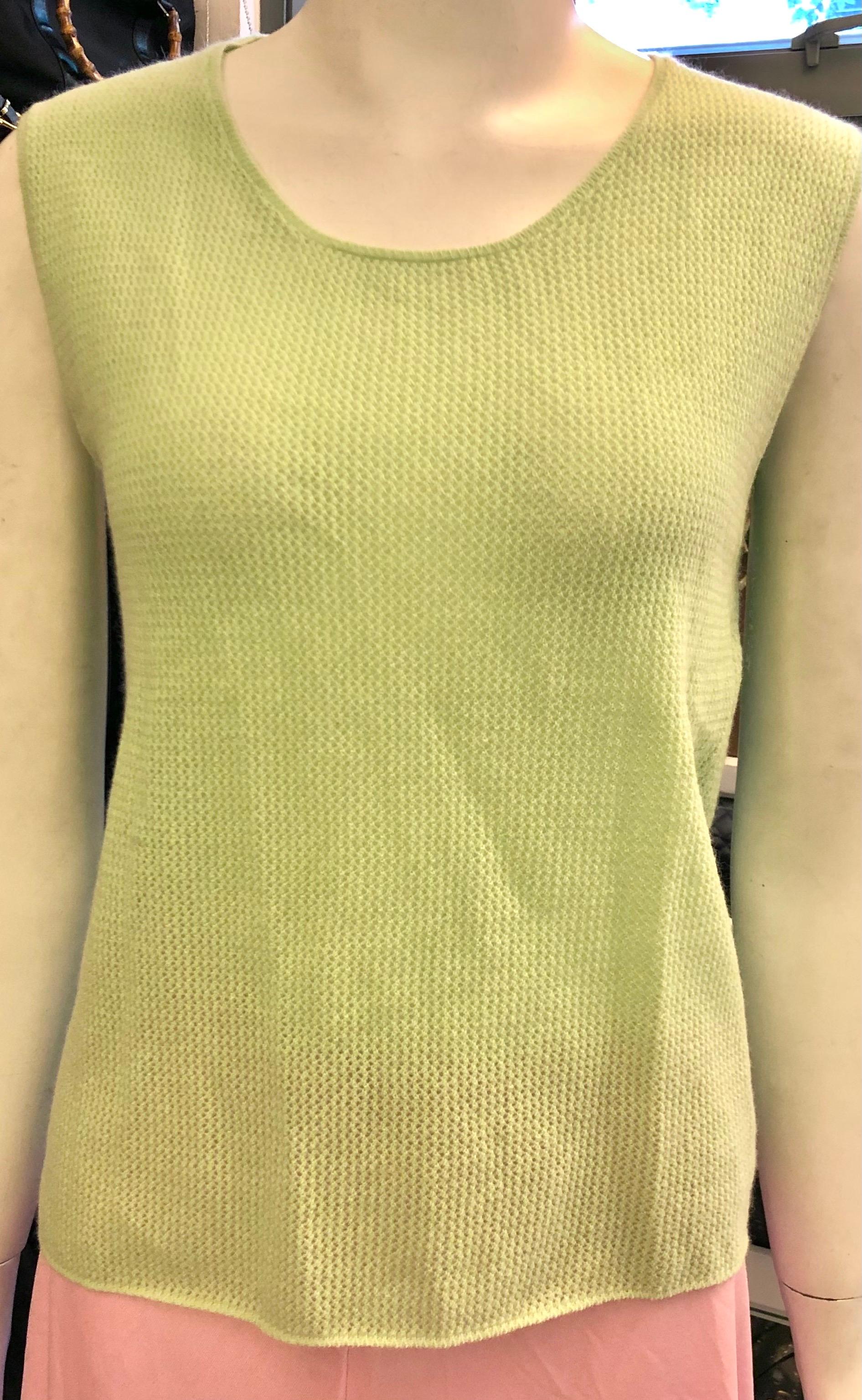 Chanel Green Cashmere Twin Sets For Sale 1